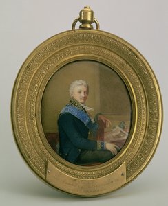 Portræt af grev Aleksandr Sergeevich Stroganov (1738-1811), 1806-7 (emalje på kobber)